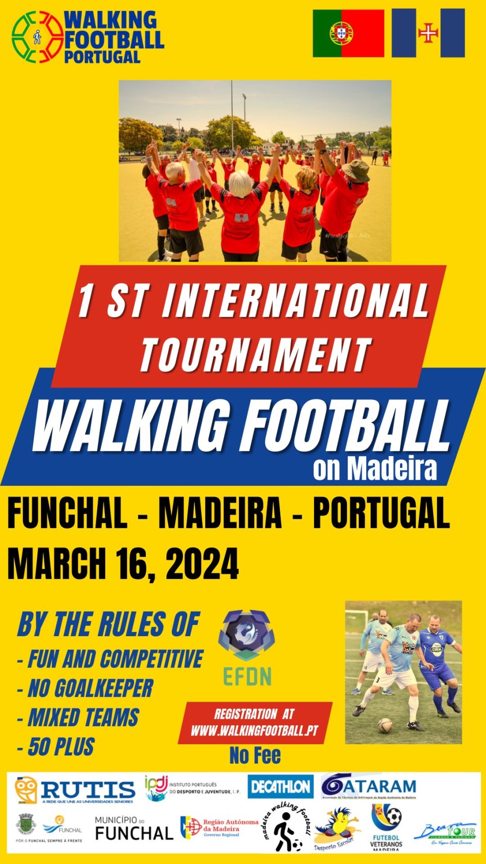 1st International Walking Football Tournament Portugal on the island of Madeira